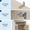 Kitchen Pantry Cabinet with Drawer, 6 Tier Kitchen Hutch with Double Glass Doors and Adjustable Shelves, Coffee Bar Cabinet for Dining Room - 3 of 4