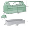 6x3 FT Galvanized Raised Garden Bed with Cover,Metal Planter Box Kit with Roll-Up Windows,Vegetables Growing Planter for Backyard Patio Gardener Green - 3 of 4