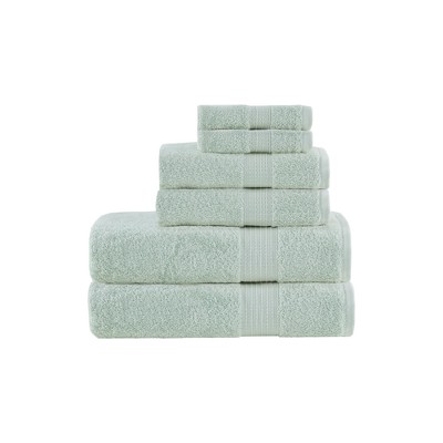 6pc Organic Cotton Bath Towel Set Gray : Target