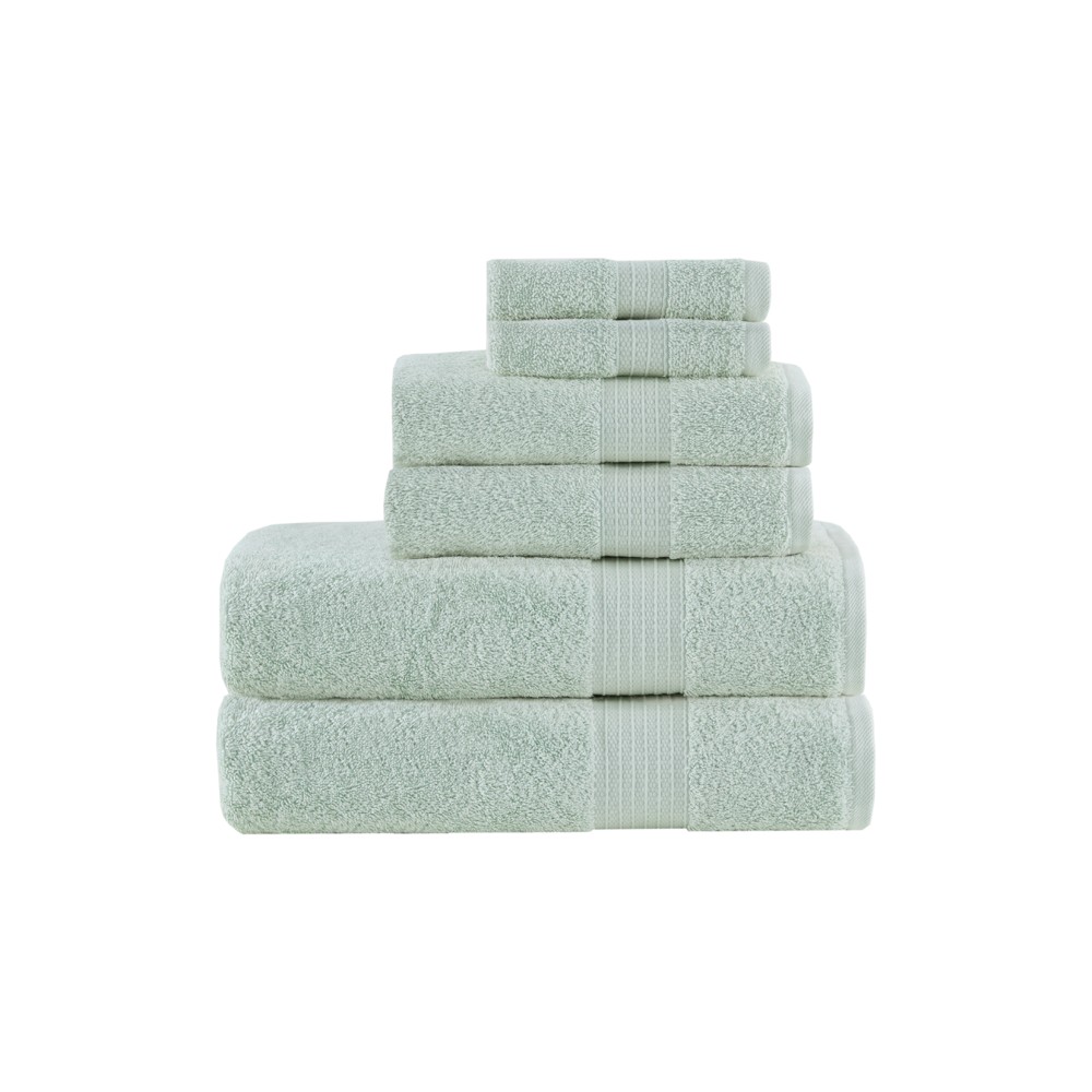 Photos - Towel 6pc Organic Cotton Bath  Set Seafoam