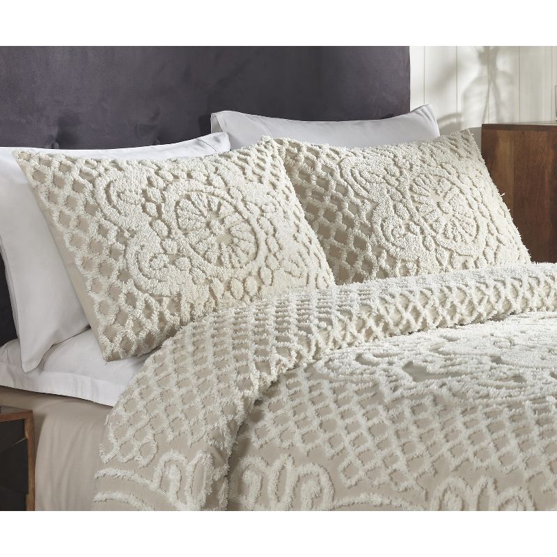 Trevor Collection 100% Cotton Tufted Unique Luxurious Bedspread & Sham Set - Better Trends, 5 of 8