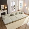 KWPZQEB 6-in-1Oversized Sectional Sofa Set, 118" L Shaped Living Room Floor Sofa With 6 Pillows, 3-Seat Corduroy Folding Sofa Couch for Living Room - 2 of 4