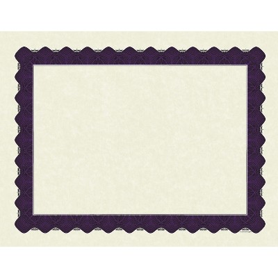 Great Papers Certificates 8.5" x 11" Beige and Matte Purple 100/Pack (961021)