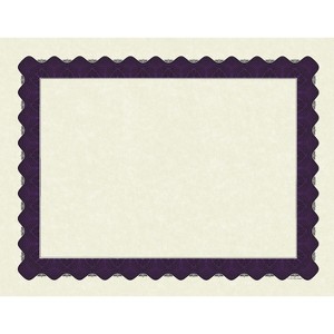 Great Papers Certificates 8.5" x 11" Beige and Matte Purple 100/Pack (961021) - 1 of 3