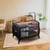 Baby Trend PY86C01B Trend-E Portable Pack and Play Bassinet Baby Nursery Center Play Yard with Braked Wheels and 3 Hanging Toys, Starlight Pink - 4 of 4