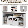Brown Brown Electric Fireplace TV Stand for 65 Inch TV Farmhouse Entertainment Center with Storage Cabinets Modern Media Console Table with Sliding B - 4 of 4