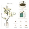 Garvee 4/5/6FT Artificial Magnolia Tree,Fake Indoor Tree, Realistic Real Touch Leaves and Flowers Perfect for Indoor,Living Room,Office,Hotel Decor - 4 of 4