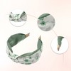 Unique Bargains Women's Wide Floral Knot No Slip Fashion Headbands 2.36" Green - 4 of 4
