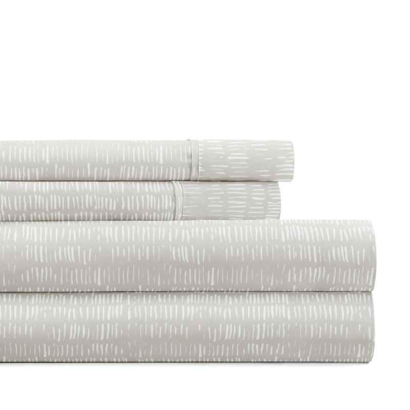 Soft Lines Patterned Stripe Ultra-Soft 4 Piece Bed Sheet Set - Becky Cameron, 1 of 12