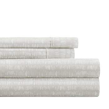 Soft Lines Patterned Stripe Ultra-Soft 4 Piece Bed Sheet Set - Becky Cameron