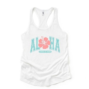Simply Sage Market Women's Aloha State of Mind Flower Graphic Racerback Tank - 1 of 3