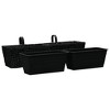 vidaXL Planters 2 pcs Water Hyacinth Black - 3 of 4