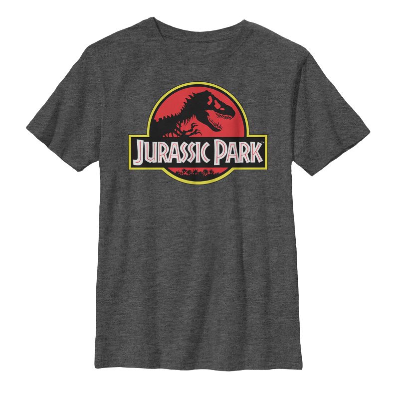 Boy's Jurassic Park Bold T Rex Logo T-Shirt, 1 of 5