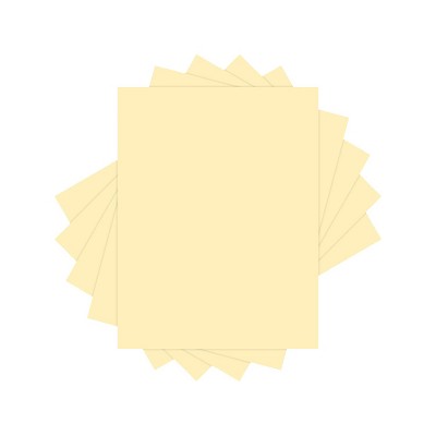Lettermark Colors 30% Recycled Colored Paper 20 lbs. 8.5" x 11" Cream 500 Sheets/Ream (94296)