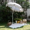 LAGarden Fringe Patio Umbrella with Base Included Tripod Stand Tilt Outdoor Beach for Sand Shadewith Bag - 2 of 4