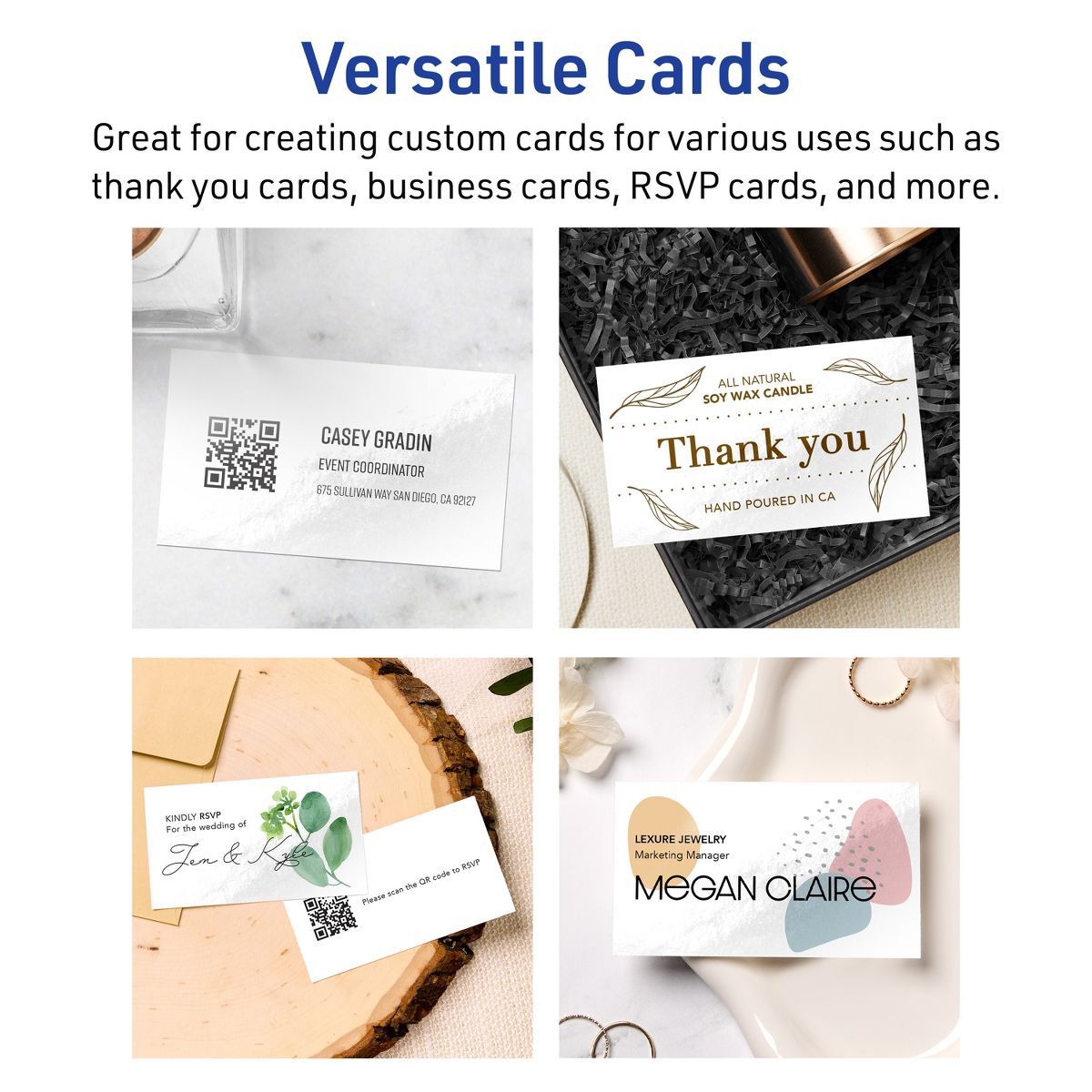 2" x 3-1/2" Rectangle, Glossy White Business Cards - thumbnail 3