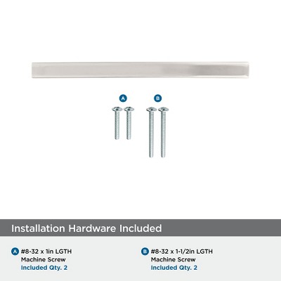 Polished Nickel Modern Cabinet Bar Pull with Mounting Hardware