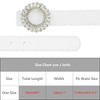 INSPIRE CHIC Women's Faux Leather Belt Fashion Ladies Belt with Rhinestone Buckle for Jeans Pants - 4 of 4