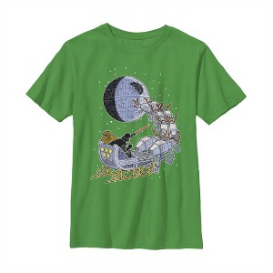 Boy's Star Wars Darth Vader Starry Sleigh T-Shirt - 1 of 3