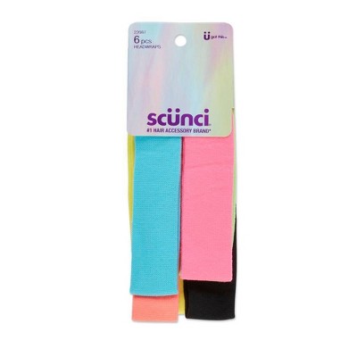 scünci Kids Skinny Nylon Headwraps - Assorted Colors - 6pk