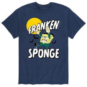 Men's - SpongeBob SquarePants - Halloween Franken Sponge Short Sleeve Graphic T-Shirt - 1 of 4