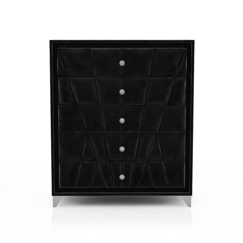 Puma Upholstered 5 Drawer Chest Black - HOMES: Inside + Out, 6 of 7
