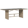 vidaXL Patio Table with Glass Top Brown 74.8"x31.5"x29.1" Poly Rattan - 2 of 4