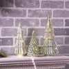 LED Green Mercury Glass Tree (Set of 3) - 2 of 4
