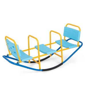 Costway Kids Seesaw Teeter Totter Outdoor for Toddlers with Easy-Grid Handle for Age 3-8 - 1 of 4