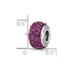 Black Bow Jewelry Sterling Silver with Purple Crystals February Birthstone Bead Charm - 4 of 4