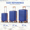 3-Piece PC+ABS Luggage Set with TSA Locks, 360° Spinner Wheels & Expandable Hard Shell Suitcases - 3 of 4