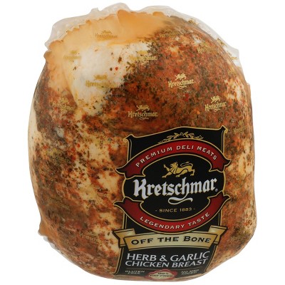 Kretschmar Off the Bone Herb & Garlic Chicken Breast - Deli Fresh Sliced - price per lb