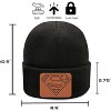 Beanie for Kids and Adults Winter Hat – Beanie with Superman Leather Patch Licensed (One Size) - 2 of 4