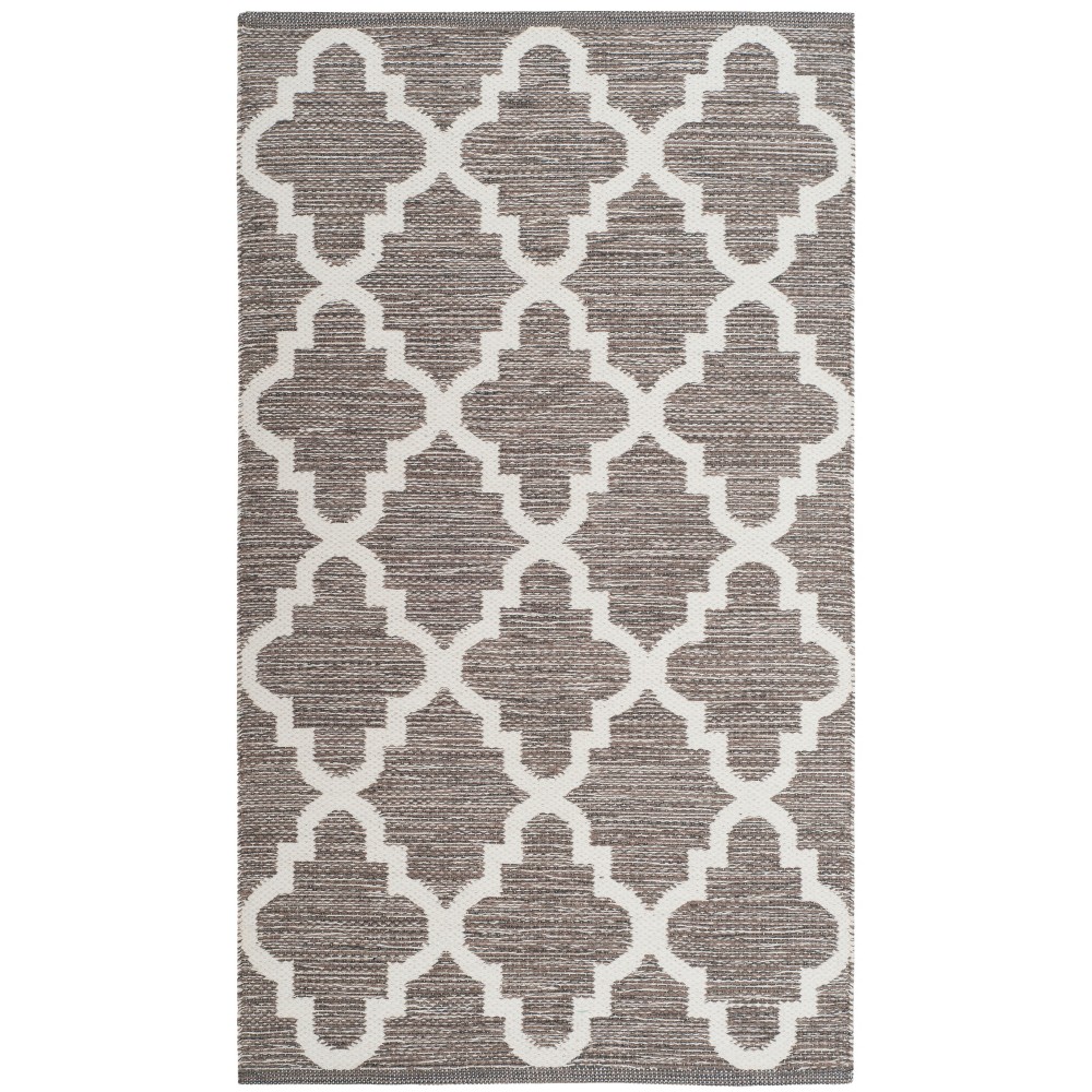 2'3inx7' Runner Woven Quatrefoil Design Rug Beige/Ivory - Safavieh