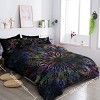 Wikineon King Size Flowers Pattern Comforter Set 8PCS King Size Soft Bedding Set 1 Comforter 1 Pilow Cover 1 Flat Sheet 1 Fitted Sheet 4 Cushion Cover - 4 of 4
