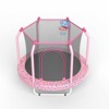 Aukfa 55 inch Kids for Ages 1-8 Trampoline with Handle - Indoor/Outdoor Toddler Trampoline, 6-Leg Design for Safety & Stability - 3 of 4