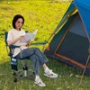 Tangkula 360° Swivel Hunting Seat Folding Swivel Blind Chair w/ Cup Holder & Storage Pocket Storage Bag Non-slip Foot Pads Outdoor Ground Hunting Chair - 2 of 4