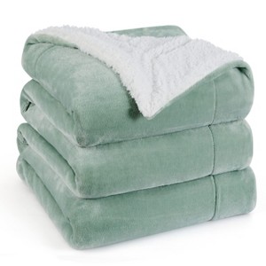 Bedsure Faux Wool Blanket–Solid Color Throw, Ultra Soft and Warm Reversible Blanket for Bed or Couch - 1 of 4