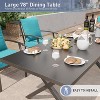 ALAULM 7 Piece Patio Dining Set Outdoor Furniture, Metal Patio Furniture Set 6 Fixed Chairs and Large Table - 2 of 4