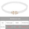 INSPIRE CHIC Women's Pearl Belt Crystal Rhinestone Retro Elastic Thin Waist Belt for Wedding Dress - 4 of 4