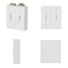 Hitow 4-Door Armoire Modern Minimalist Wardrobe Zoned Storage Enriched Space - 4 of 4