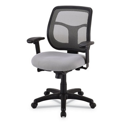 Apollo Silver Mesh Mid-Back Task Chair with Adjustable Arms