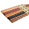 Heim Concept 5 Pair Organic Fancy Hardwood Japanese Reusable Wood Chopsticks - 3 of 4