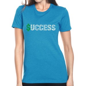 LA Pop Art Women's Premium Blend Word Art T-shirt - Success - 1 of 4