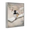 Stupell Industries Bird on Winter Branch Black Framed Giclee Art - 3 of 4