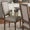 Set Of 2 Dining Room Side Chairs,Fabric Upholstered Dining Chair With Rubberwood Legs,Wooden High Back Kitchen  Armless Chair-Coolbibila - 2 of 4