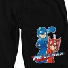 Mega Man and Proto Man with Title Logo Men's Black Graphic Sleep Shorts - 2 of 4