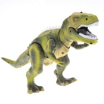 Insten Remote Control Walking Tyrannosaurus T-Rex Dinosaur Figure Toy for Kids, Green