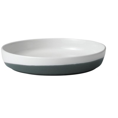 Libbey Austin 10-inch Gray and White Porcelain Dinner Plates, Set of 4