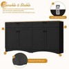 Kumasinova 2-Piece 72"H Vintage Bookcase Set with Adjustable Shelves, Free Standing 5 Tier Wood Grain Bookshelves,Farmhouse Two-Tone Storage Cabinet - 2 of 4